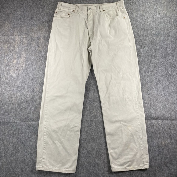 Levi's Other - Vintage Levi's 505 Jeans White Men's 34 x 29 Straight 90s USA 1999 Relaxed Baggy
